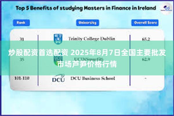炒股配资首选配资 2025年8月7日全国主要批发市场芦笋价格行情